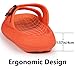 Weweya Pillow Slippers for Women Men Slides Sandals with Double Buckle Orange Men Size 10 10.5 Women Size 11 11.5