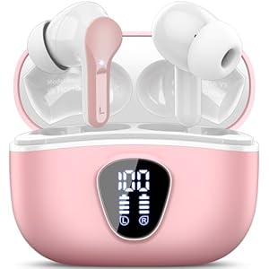 Wireless Earbuds, Bluetooth 5.4 Headphones HiFi Stereo, Bluetooth Earbuds with ENC Noise Cancelling Mic, IP7 Waterproof in Ear Earphones, 48H