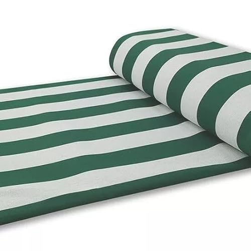 GX GARGIX Tenda da Sole a Strisce con Anelli, per Balcone, Veranda e Giardino, con Frange, Resistente, Vari Colori e Misure (Tv/Verde, 300x300Cm)