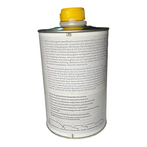 Volkswagen Original VW Ersatzteile Original Bremsflüssigkeit DOT4, 1 Liter