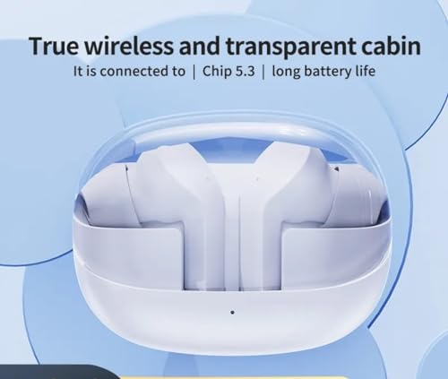 Image of G2 Transparent Earbuds 30 Hours Playtime, Bluetooth 5.3 + ENC, 13mm HD BASS Drivers, IPX5 Sweat-Proof,Built-in Mic for Android & iOS