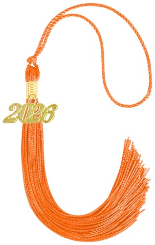 Image of 2026 Tassel Graduation,Orange Tassel 2026 for Grad Cap and Graduation Ceremony Accessory Decoration