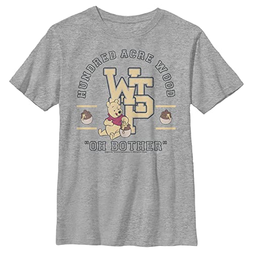 Disney Winnie The Pooh Collegiate Boy's Heather Crew Tee - Main Image