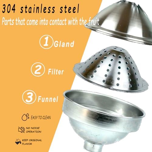 Heavy-Duty Cast Iron Citrus Juicer - Easy Clean Manual Juicer for Home, Restaurant & Cafe - Sturdy Stainless Steel Design, Perfect for Fresh Juice (White)
