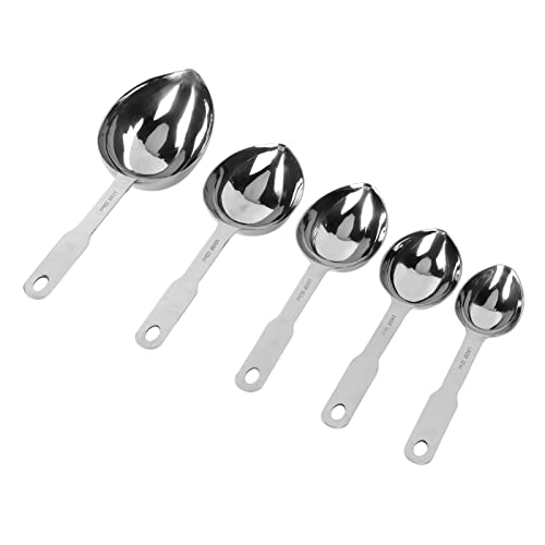 5Pcs Long Handle Spoons, Stainless Steel Coffee Spoon for Home Kitchen Cooking, Soup Ladle for Cream Dessert Tea