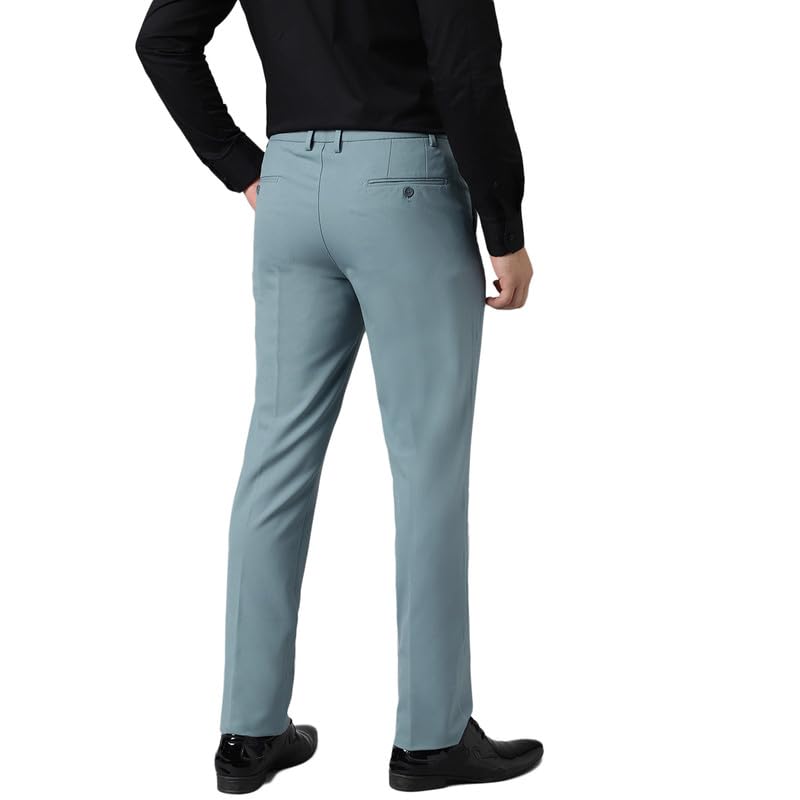 Image of SUBTRACT Men 4 Way Stretch Wrinkle Free Slim Fit Formal Trouser in with 2 Inch Flexible Waistband | Men's Trousers for Office Or Party