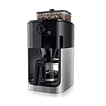 QJRGUY 10-Cup Drip Coffee Maker, Grind and Brew Automatic Machine with Built-in Burr Grinder