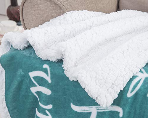 Christian Throw Blanket Religious Gifts With Faith Hope Love Messages For Christian Gifts For Women | Inspirational Fluffy Blankets | Snuggly Soft And Cozy Blanket Christian Decor | 50" X 60" Teal #TOP7