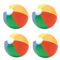 4 Pcs Beach Balls, Colorful Beach Ball Pool Float Balls Beach Toys for Outdoor Activity And Summer Seaside Party, Rainbow Beach Ball Bulk for Family Swimming Pool Beach Party 30CM