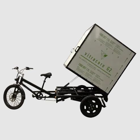 cozytrikes Professional Freight Bike Large Storage Carrier Urban Commuter Stable Reliable Courier Pedal Assist Adult Seniors Black White 8 Speed Gearbox 45 Mile Range 500W Rear Hub Motor