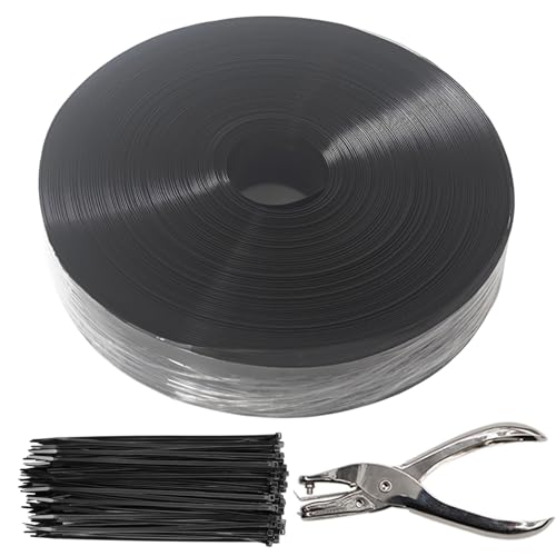 LEIGUNSING Cinta de privacidad para valla de alambre, 75 m x 0 m, listones de valla de alambre, privacidad para cubrir cercas, color negro (200 bridas de cremallera + perforador incluido)