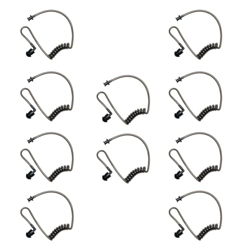 Klykon 10�p�b�N �O���[ �A�R�[�X�e�B�b�N�`���[�u �C���[�s�[�X �����p�R�C���`���[�u Motorola Kenwood Baofeng Retevis Midland Icom �g�����V�[�o�[ �C���[�s�[�X