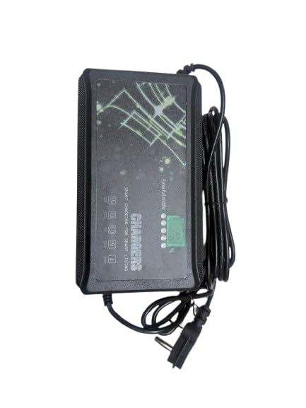 Image of Universal 60V 3A Lead Acid Charger for EV Vehicle, Scooty, Bike, 5 Batteries