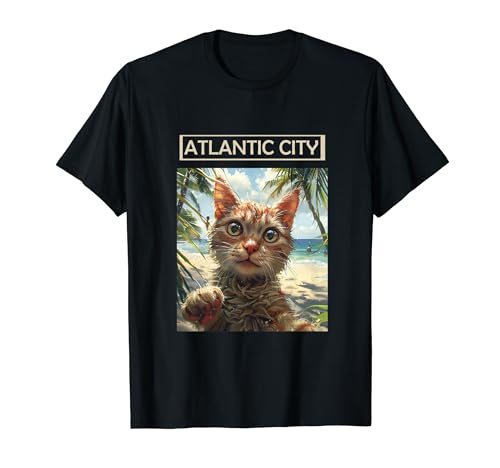 Atlantic City NJ | New Jersey Cat Selfie Camiseta