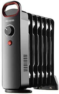 Space Heaters for Indoor Use Black Efficient Heaters One-Piece Space Heater for Home, 900W Rotary Control Heaters Built-in Overheat and Tip-Over Protection, Thermostat Electric Heater