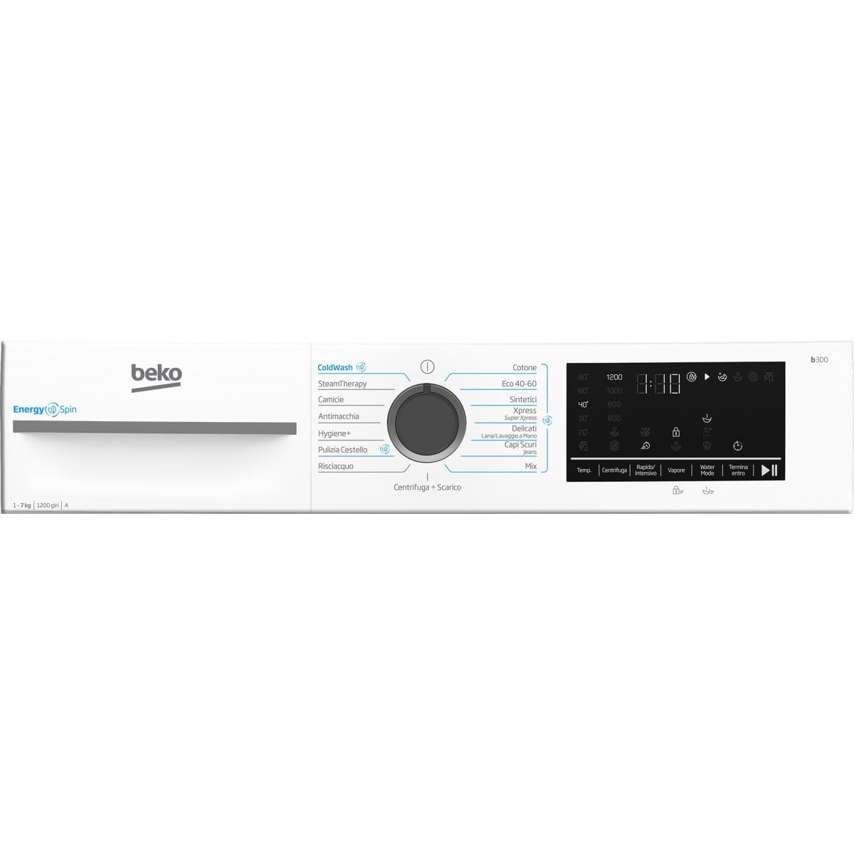 Beko Lavatrice SNELLA 45CM 7KG 1200G A INV DISP VAP OB