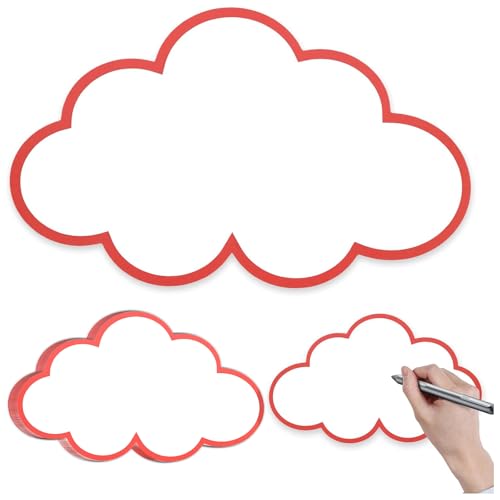 Juego de 40 tarjetas de moderación, diseño de nube, maletín de moderación, nubes, papel, moderación, maletín, para escuela, oficina, presentación, presentación profesional, 14 x 23 cm