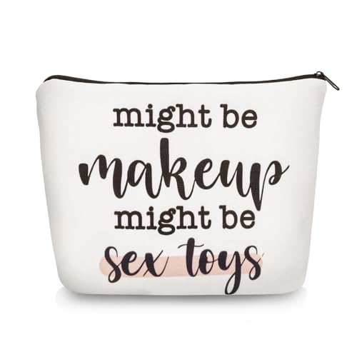 Funny Secret Santa Gifts for Women Novelty Gag Christmas Gifts for Her Rude Friendship Makeup Cosmetic Bag for Womens Ladies Stocking Fillers Women Present Ideas for Birthday Best Friend Lady Xmas