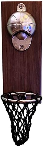 Abrebotellas estilo baloncesto, abrebotellas de cerveza, montado en la pared, imán de nevera magnético, abrebotellas con una sola mano.