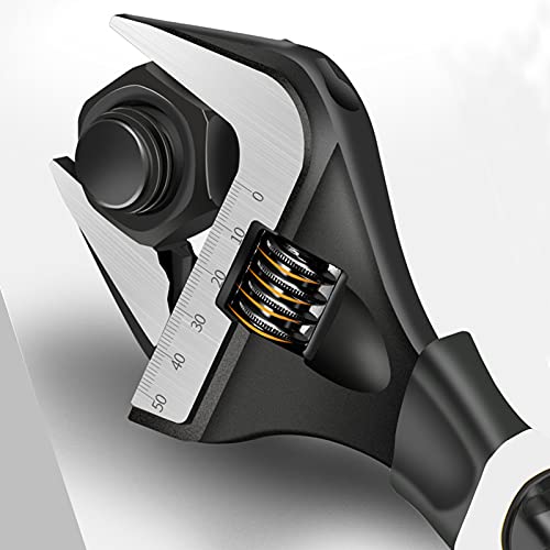 Delixi Stubby Adjustable Wrench Deep Jaw Wide Opening, Plumbing Wrench Set Chrome Vanadium Alloy Adjustable Spanner 10-Inch #TOP4