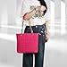 Chinllo Tote Bag for Women, Medium Suede Quilted Top Handle Chains Handbags Purse (Es.Fuchsia)