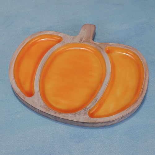 Image of Pump It Up Serving Platter | Unique Pumpkin Shape Multipurpose Platter for Snacks, Fruits & Desserts | Premium Table Decor Platter for Dining & Kitchen
