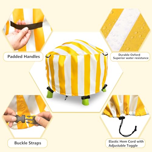 Image of Water Table Cover Spiralin' Seas Waterpark Play Outdoor Sand Water Table Cover 34X34X18 inch-Yellow