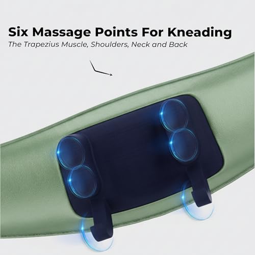 Image of Durafit91 Snap-On Neck Massager with Heat | Wireless Electric Neck and Shoulder Massager | Deep Tissue Vibration Massage Device for Pain Relief, Muscle Relaxation & Blood Circulation at Home & Travel