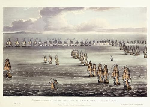Batalla de Trafalgar de Whitcombe lienzo decorativo para decorar un despacho elegante