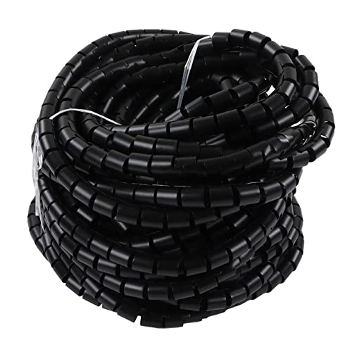 La Funda Protectora de Alambre Cubre el Tubo de Cable Resistente al Desgaste para computadora, Tubo de gestión de Cables de alimentación Negro (Diámetro 32mm 30m)