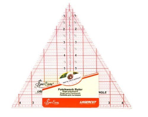 Sew-Easy Patchwork Quilting Ruler 60 Degree Triangle 8x9-1/4in