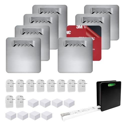 8 Stück Bildaufhänger Selbstklebend Ohne Bohren,Bilderhaken Selbstklebend...