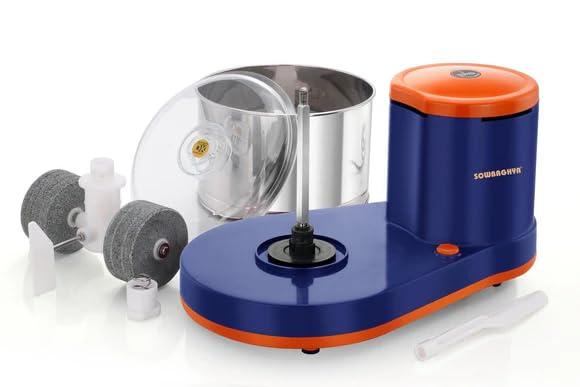 Image of Sowbaghya 3 Lit Jumbo Wet Grinder, Dosa Batter Grinder (Blue)