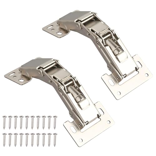 Qrity 2 Pezzi Cerniere a 150 Gradi, Cerniera Porta Cucina Con Viti, Cerniera Porta Guardaroba, per Mobile Cucina, Mobili