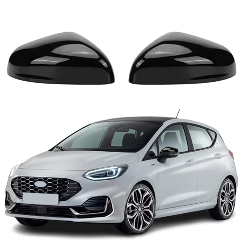 1 Par Capuchon de Rétroviseur Remplacement pour Ford Fiesta MK7 2017-2023/Puma 2019-2024, Coque Retroviseur Exterieur De Voiture Couvercle Capuchon de...