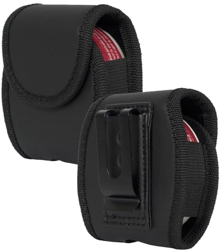 Universal Dip Can Snuff Pouch Holder - Black Vegan Leather Carrying Case