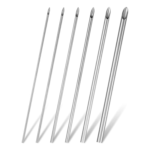 6 Pcs Stainless Steel Silver Hole Punch Circle Cutter Circular Clay Hole Cutters Punch Clays Tools for Pottery Sculpting Crafts Professional Drilling Tools with Storage Case (1.5/2/2.5/3/4/5 mm)