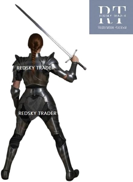 Women’s Medieval Full Plate Armor Set – Steel Cuirass, Pauldrons, Gorget, Arm & Leg Armor, Tassets – Custom LARP & Cosplay