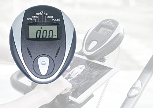 LCD Replacement Speedometer for Stationary Bikes with Heart Rate Tracker, Indoor Bike Monitor - Displayed in Miles
