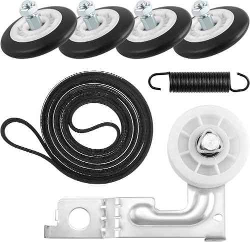 Sikawai 4581EL2002C Dryer Repair Kit AGM75510755 Drum Roller 4400EL2001F Drive Belt 4561EL3002A Idler Pulle Compatible with LG AGM75510755 AP7203749 Fits Kenmore Dryer Quality Replacement Parts