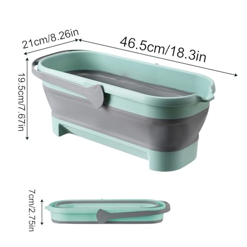 Zusammenklappbarer Eimermopp – kompakter Reinigungseimer, einfache Lagerung, Drehmopp, faltbarer Wischmopp, Eimer-Set, platzsparender Bodenreiniger mit Schleudermopp, tragbarer Wischeimer, – Bild 6