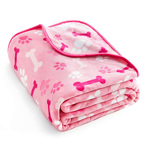 Allisandro 350 GSM-Super Soft and Premium Fuzzy Fleece Pet Dog Blanket, The Cute