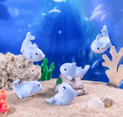 Image of VRB Dec 1 Set Miniature Showpiece Set for Home Decor,Car Dashboard,Valentine,Living Room,Gifts Figurines,Cake Decoration Items,Figurines for Home Decor. ((6Pcs Dolphin Miniature))
