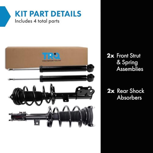 Image of TRQ Front and Rear Complete Strut Assembly & Shock Absorber Kit Complete Strut & Coil Spring Assembly Compatible with 2016-2020 Kia Sorento