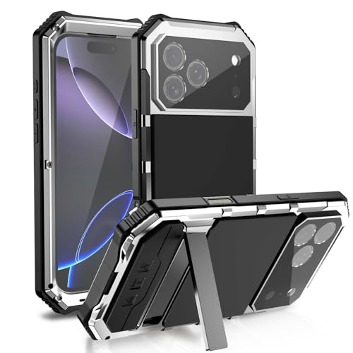 Coque en métal iPhone 17 Pro Max avec support intégré et vitre de protection
