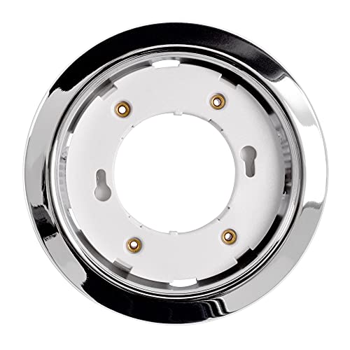 10x SET Einbaustrahler für 230V chrom rund Einbau Spots Decken Strahler Leuchte Spots Deckenleuchte Lampe Einbauleuchte Einbaurahmen GX61 CH