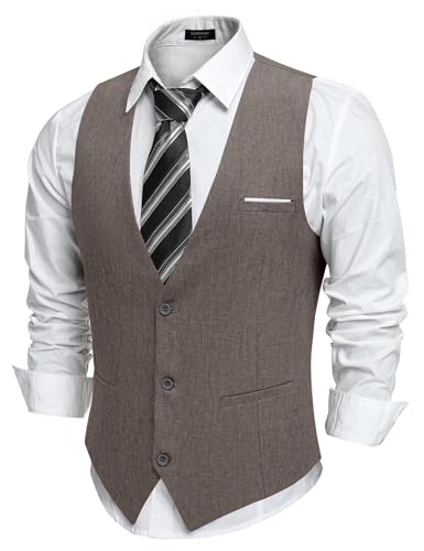 COOFANDY Men's Slim Fit Casual Business Vest
