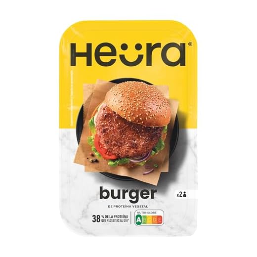 HEURA Ternera - Burgers Originales i Proteína Vegetal, Refrigerado, 220 Gramos