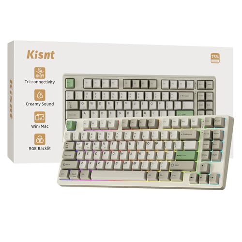 Kisnt KN85 Wireless Mechanical Gaming Keyboard, 75%...