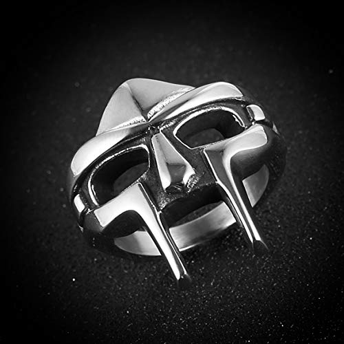 HZMAN Spartan Mask Ring for Men Stainless Steel Retro Hip Hop Commemorate MF DOOM Ring Jewelry Gift4